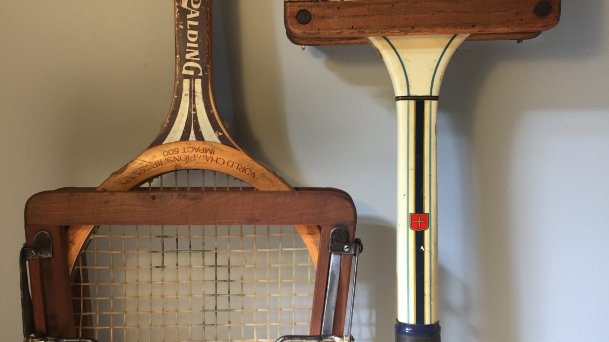 Vintage Tennis Racquet and Vigoro Bat Upcycle Vintage
