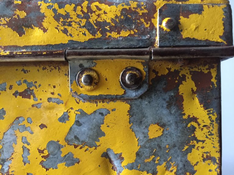 Industrial Metal Box. Upcycle Vintage